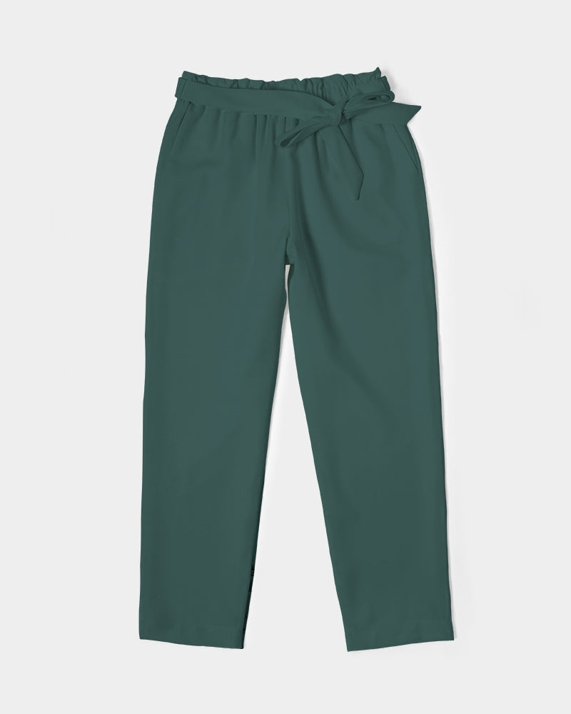 Forrest Green Belted Tapered Pants