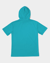 Load image into Gallery viewer, Aqua Mens Short Sleeve Hoodie
