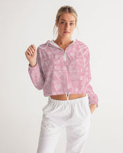 Load image into Gallery viewer, Pretty Pink Ladies Cropped Hoodie
