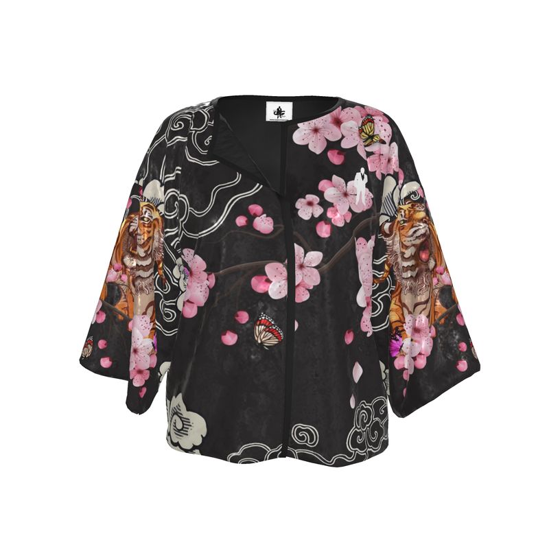 Cherry Blossoms Blaq Kimono Jacket