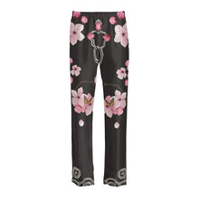 Load image into Gallery viewer, Cherry Blossoms Blaq Silk Pyjama Bottoms
