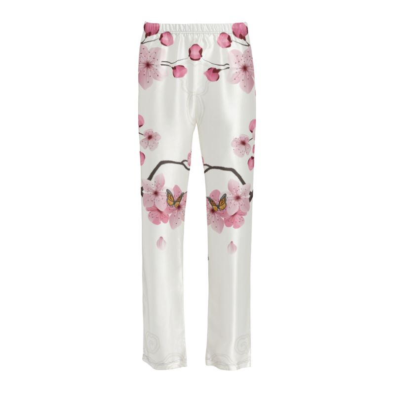 Cherry Blossoms Silk Pyjama Bottoms