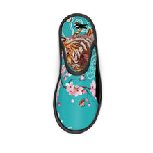 Load image into Gallery viewer, Cherry Blossoms Aqua Slippers
