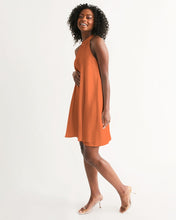 Load image into Gallery viewer, Orange Smile Halter Dress
