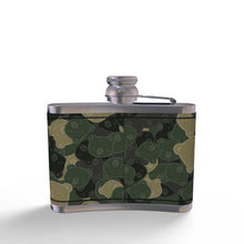 Load image into Gallery viewer, O$G Bear Camo Leather Hip Flask
