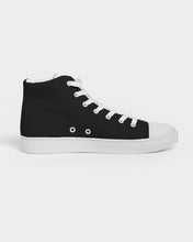 Load image into Gallery viewer, Just Black Ladies Hightop Canvas Shoes
