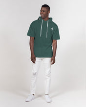 Load image into Gallery viewer, Forrest Green Mens Short Sleeve Hoodie
