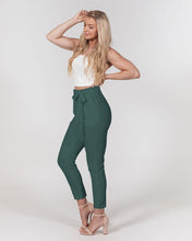 Load image into Gallery viewer, Forrest Green Belted Tapered Pants
