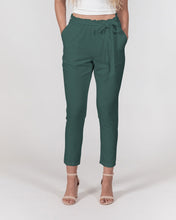 Load image into Gallery viewer, Forrest Green Belted Tapered Pants
