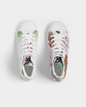 Load image into Gallery viewer, Cherry Blossoms Ladies Hightop Canvas Shoes
