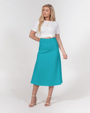 Load image into Gallery viewer, Aqua A-Line Midi Skirt
