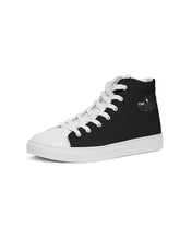 Load image into Gallery viewer, Just Black Ladies Hightop Canvas Shoes
