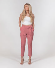 Load image into Gallery viewer, Pink Purée Belted Tapered Pants
