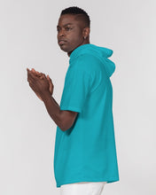 Load image into Gallery viewer, Aqua Mens Short Sleeve Hoodie
