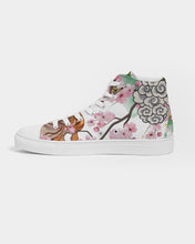 Load image into Gallery viewer, Cherry Blossoms Ladies Hightop Canvas Shoes
