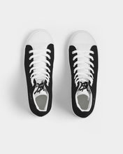 Load image into Gallery viewer, Just Black Ladies Hightop Canvas Shoes
