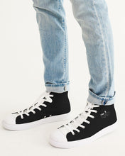 Load image into Gallery viewer, Just Black Mens Hightop Canvas Shoes
