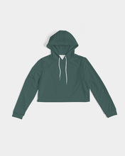 Load image into Gallery viewer, Forrest Green Ladies Cropped Hoodie
