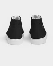 Load image into Gallery viewer, Just Black Ladies Hightop Canvas Shoes
