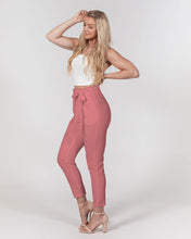 Load image into Gallery viewer, Pink Purée Belted Tapered Pants
