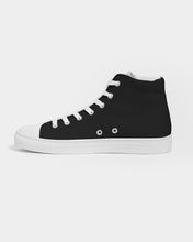 Load image into Gallery viewer, Just Black Mens Hightop Canvas Shoes
