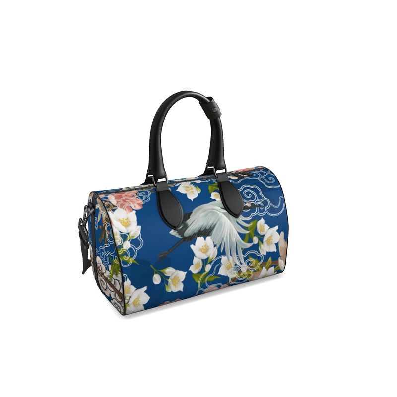 Jasmine Bloom Leather Duffle Bag