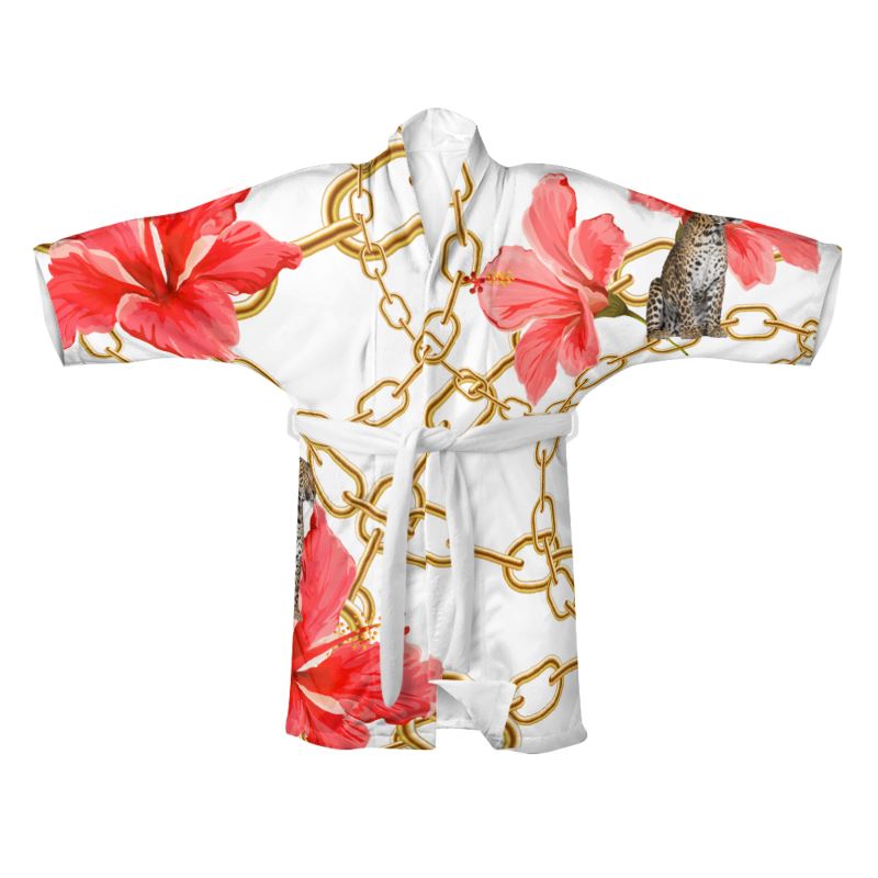 Hibiscus Chains Kimono Robe