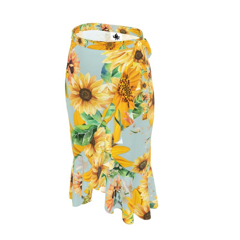 Floral Sunblast Long Flounce Skirt