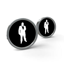 Load image into Gallery viewer, O$G White on Black Cufflinks
