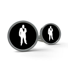 Load image into Gallery viewer, O$G White on Black Cufflinks
