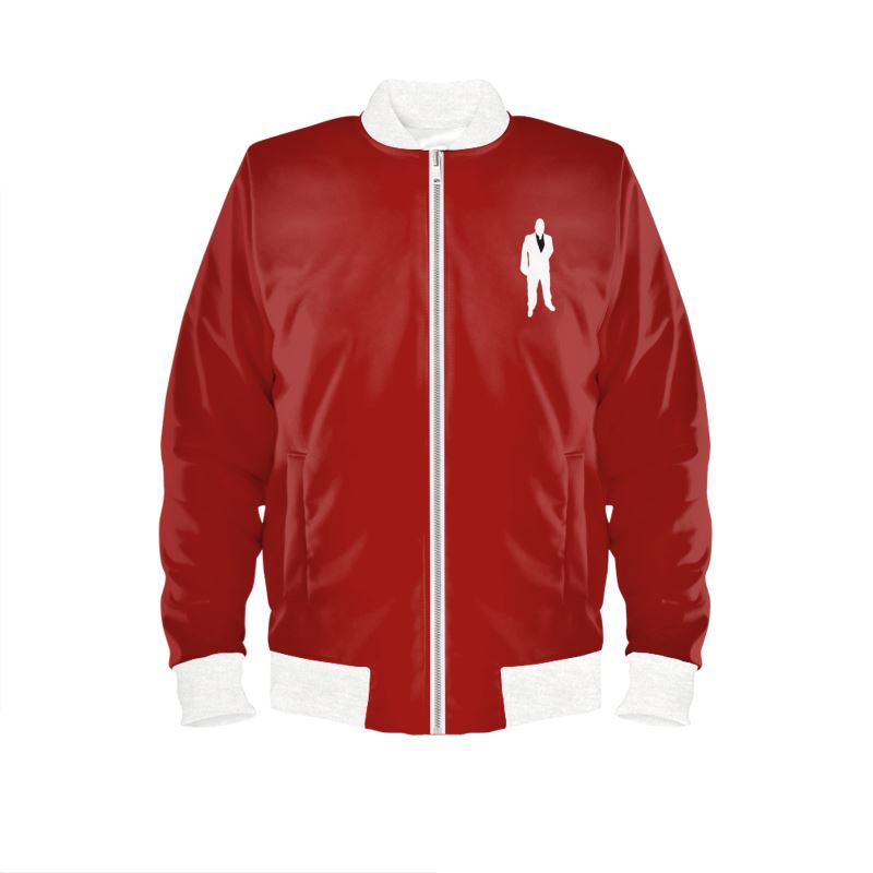 Scarlet Red Mens Bomber Jacket