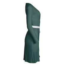 Load image into Gallery viewer, Forrest Green Wrap Dress
