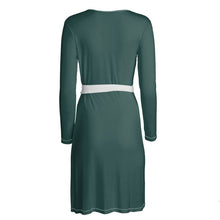 Load image into Gallery viewer, Forrest Green Wrap Dress
