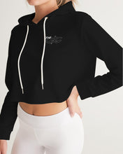 Load image into Gallery viewer, Just Black Ladies Cropped Hoodie
