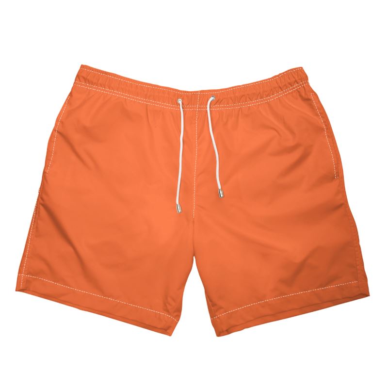 Orange Smile Mens Swimming Trunks