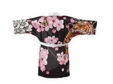 Load image into Gallery viewer, Cherry Blossoms Blaq Kimono Robe
