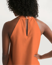 Load image into Gallery viewer, Orange Smile Halter Dress
