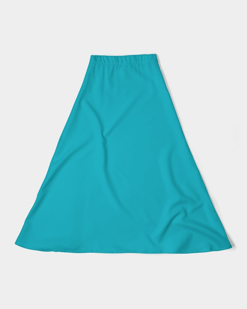 Aqua A-Line Midi Skirt