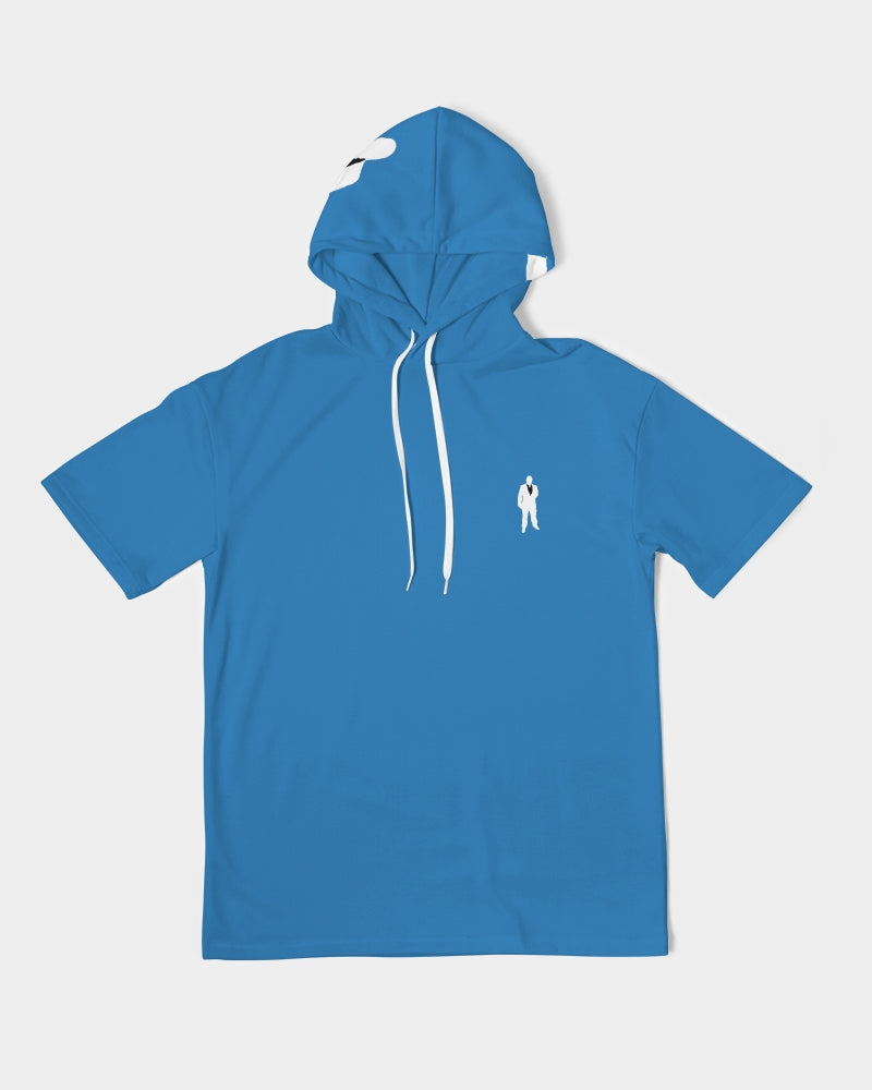 Sky Blu. Mens Short Sleeve Hoodie