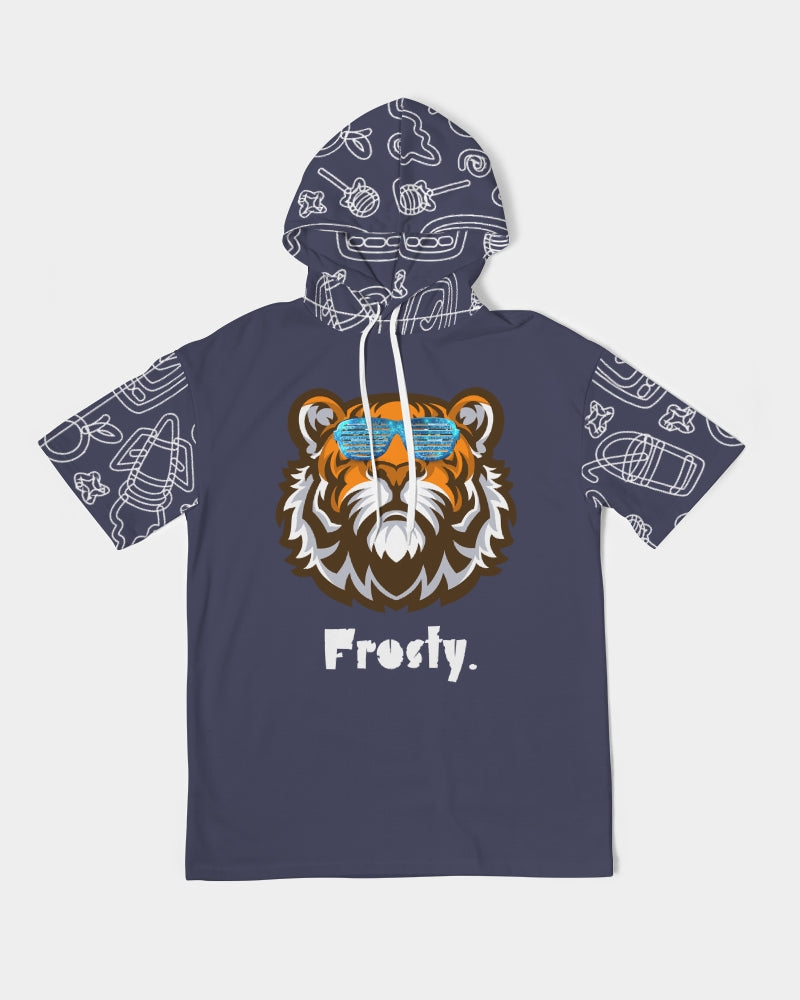 Frosty Lion Mens Short Sleeve Hoodie