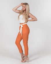 Load image into Gallery viewer, Orange Smile Belted Tapered Pants
