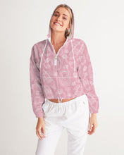 Load image into Gallery viewer, Pretty Pink Ladies Cropped Hoodie
