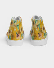 Load image into Gallery viewer, Floral Sunblast Ladies Hightop Canvas Shoes
