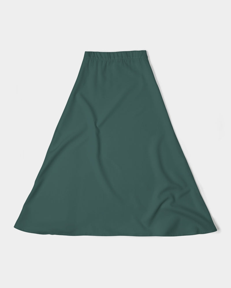 Forrest Green A-Line Midi Skirt