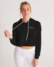 Load image into Gallery viewer, Just Black Ladies Cropped Hoodie
