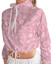 Load image into Gallery viewer, Pretty Pink Ladies Cropped Hoodie
