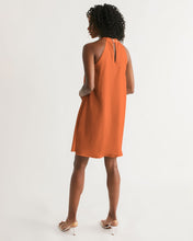 Load image into Gallery viewer, Orange Smile Halter Dress
