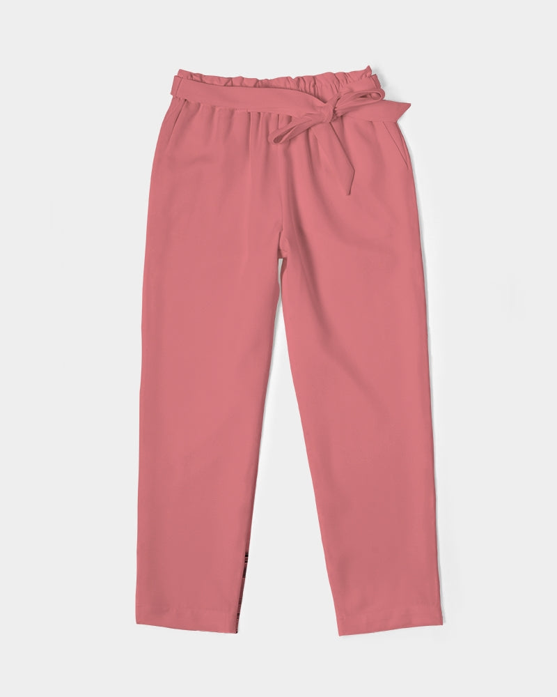 Pink Purée Belted Tapered Pants