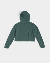 Load image into Gallery viewer, Forrest Green Ladies Cropped Hoodie
