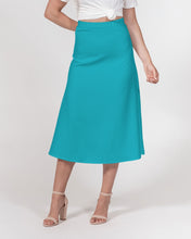 Load image into Gallery viewer, Aqua A-Line Midi Skirt
